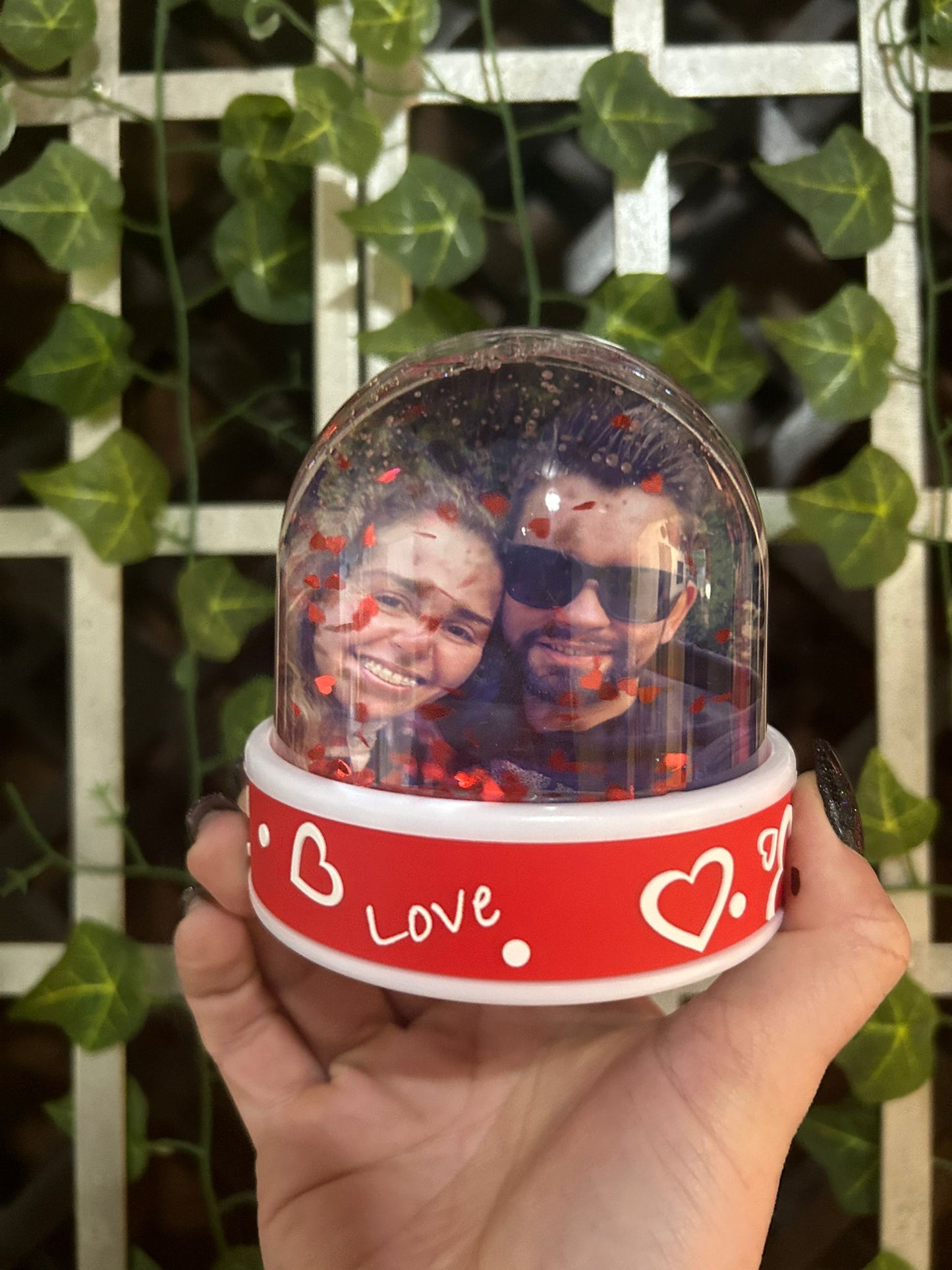 Globo de neve Love c/base personalizado